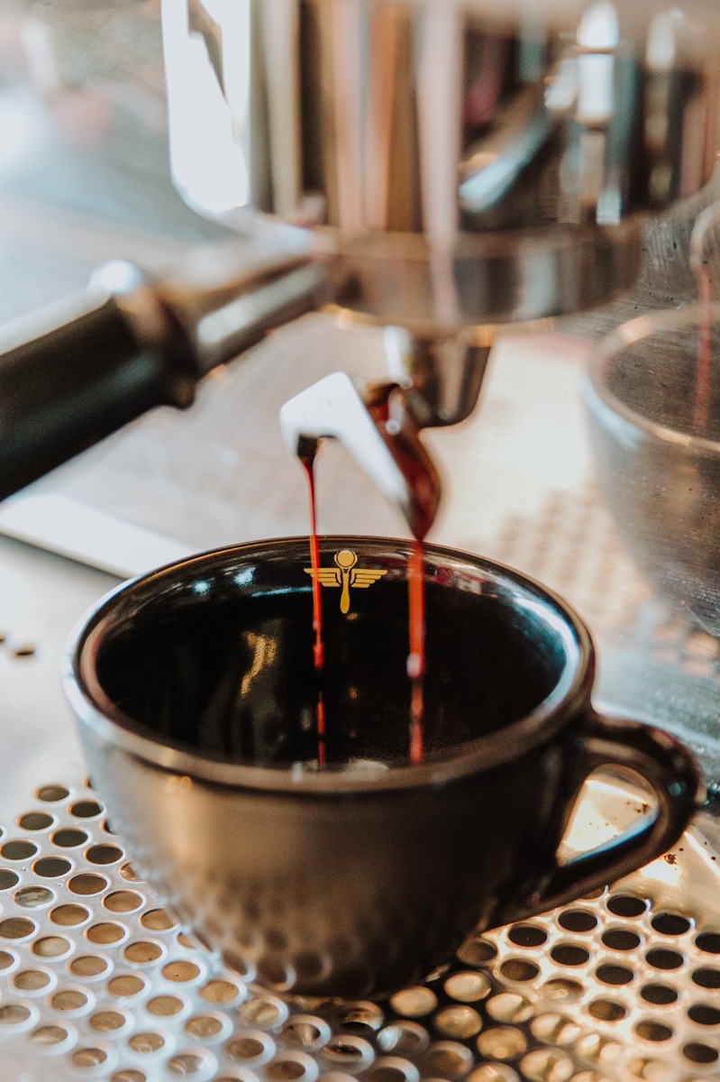 espresso pouring