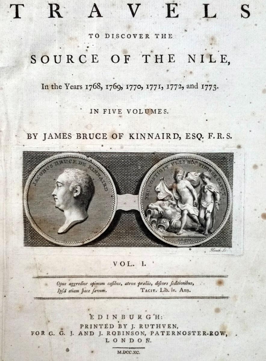 Publishing page from james bruce travelogue